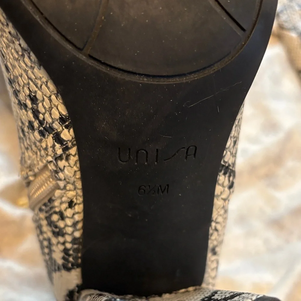 Unisa Snakeskin Pattern Over-the-Knee Boots